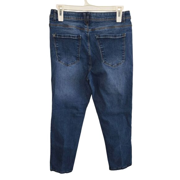 Curve Appeal Women's Jeans Size 10/30 Dark Wash Slim Fit Stretch Mid Rise Denim - Picture 2 of 9